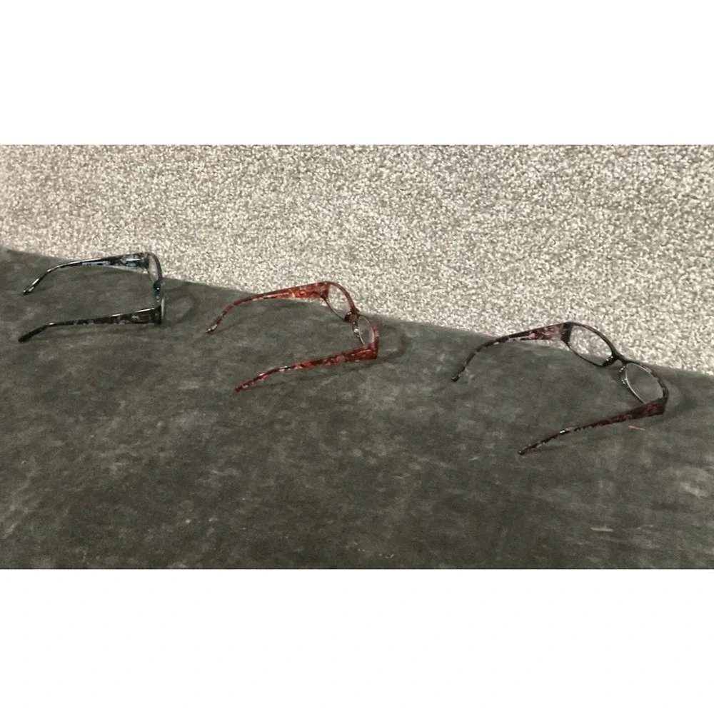 3 PAIR ‎ Foster Grant Daydreamer Purple Rose and Blue Reading Glasses